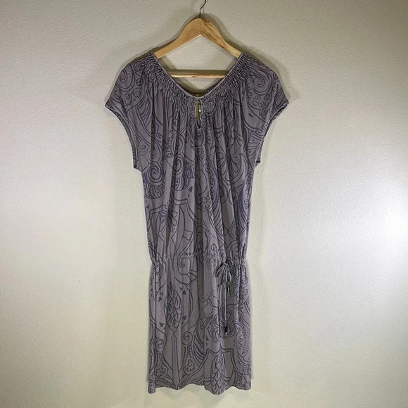 Lolë Purple Print Summer Dress Size Medium Swim Cover Up Vacation Resort Travel - Picture 1 of 10